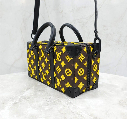 Louis Vuitton กระเป๋า Tote Crossbody Monogram สีเหลืองกำมะหยี่ Speedy Trunk - สินค้าใหม่ (รวม SKU)