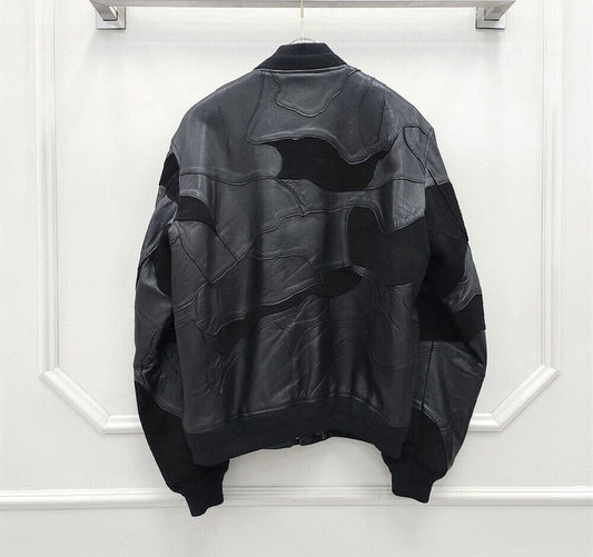 Saint Laurent Black Patchwork Leather Jacket - SKU 52 101599686