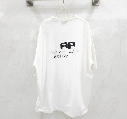 Balenciaga White Hand-drawn Printing Short-sleeve T-shirt - SKU 123905661