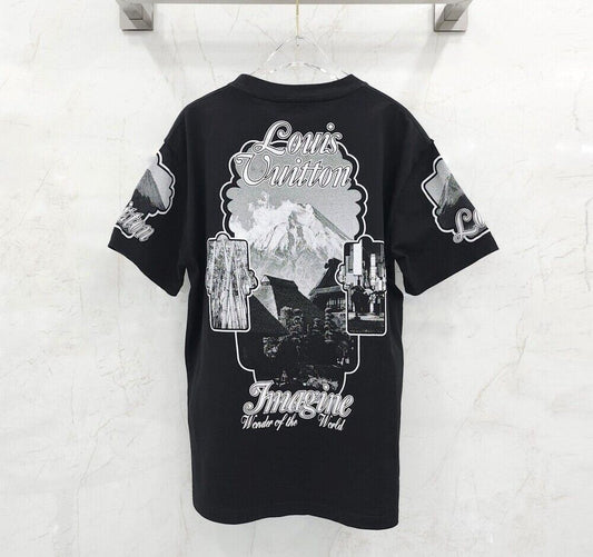 Louis Vuitton Logo Printed Short Sleeve T-Shirt 111312554
