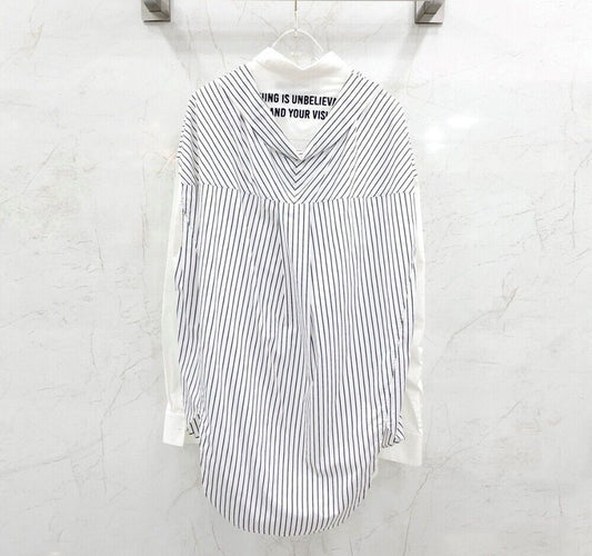 Juun.j Striped Logo Embroidered Mix Shirt 114872015