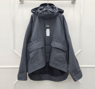 Balenciaga Wave Logo Shell Parka Jacket 76813020