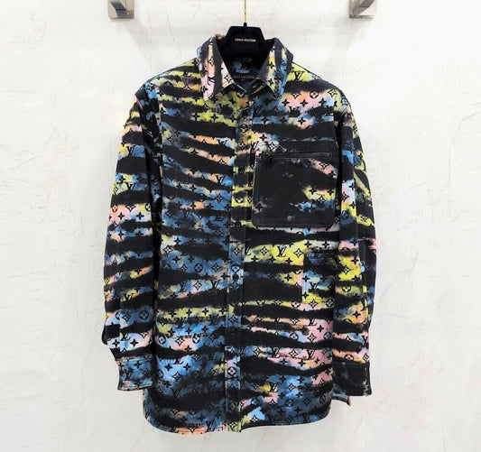 Louis Vuitton Tie-Dye Monogram Denim Shirt Jacket 1A9A3S 123099997