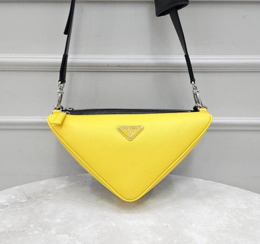 Prada Vitello Triangle Saffiano Leather Shoulder Bag 76813539