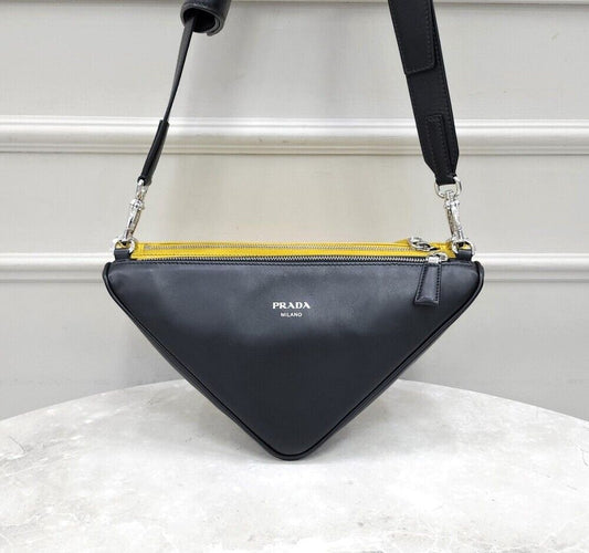 Prada Vitello Triangle Saffiano Leather Shoulder Bag 76813539