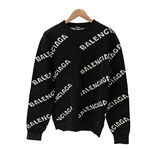 Balenciaga Long Sleeve Knit Logo Sweater 7430683177 117787339