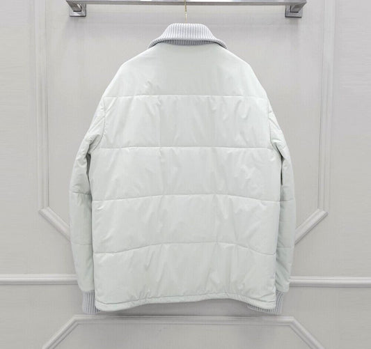 Hermes Quilted Blue Jacket Padding - Leather Clap Pocket 78666573