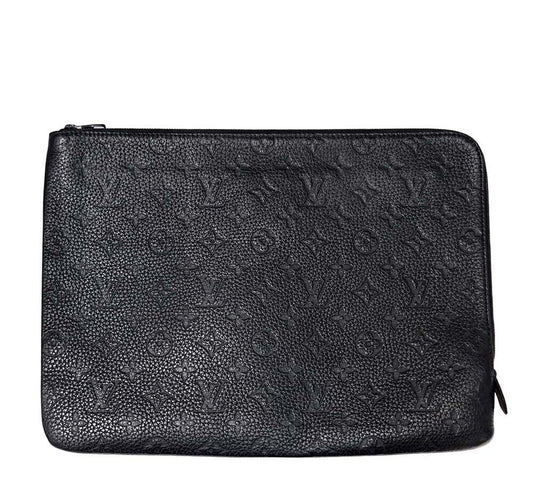 Louis Vuitton Elegant Black Leather Clutch MM 7445073315 120113815