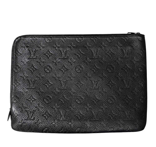 Louis Vuitton Elegant Black Leather Clutch MM 7445073315 120113815