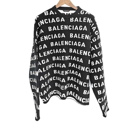 Balenciaga Long Sleeve Logo Knit 7074831189 61499191