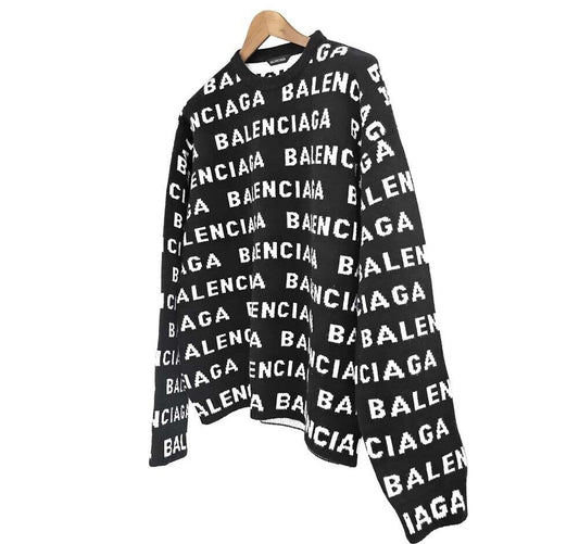 Balenciaga Long Sleeve Logo Knit 7074831189 61499191
