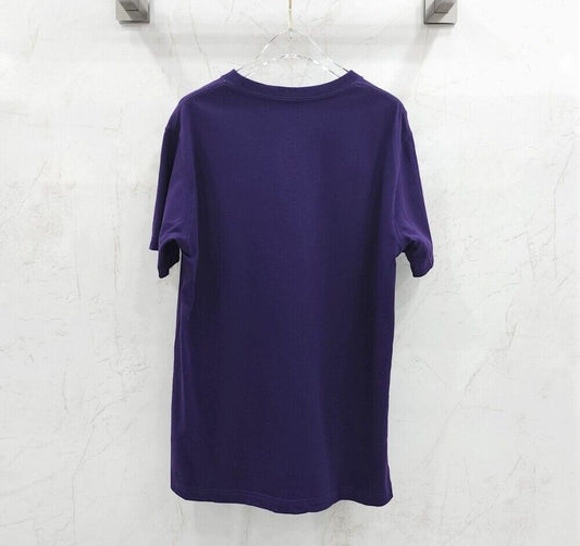 Dior Purple Flower Embroidered Short Sleeve T-Shirt 60861755