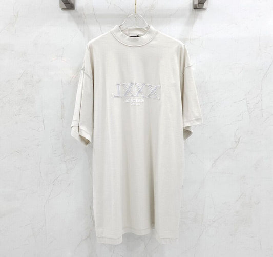 Balenciaga Embroidered Logo Oversized Short Sleeve T-Shirt 3XL 116431990