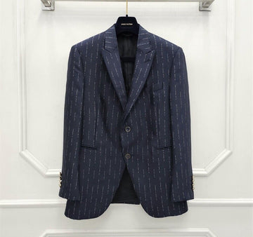 Louis Vuitton Monogram Stripe 2B Tailored Jacket SKU 52 77474706