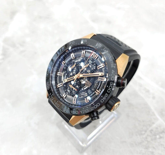 Tag Heuer Carrera Heuer 01 Skeleton Watch 45mm Titanium Gold 119064981