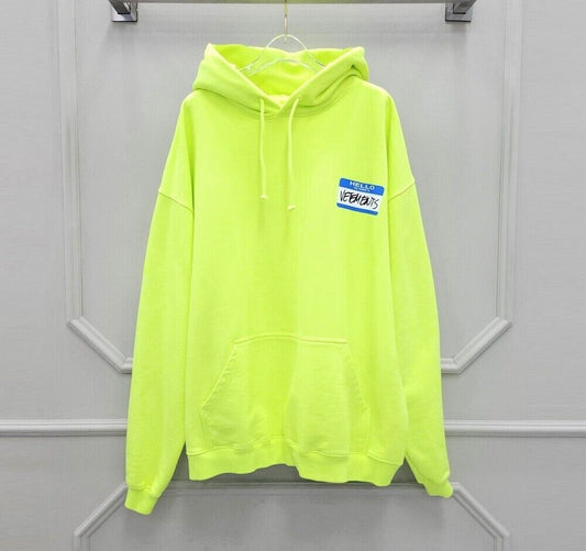 vetements Hello My Name Oversized Hoodie 94578427