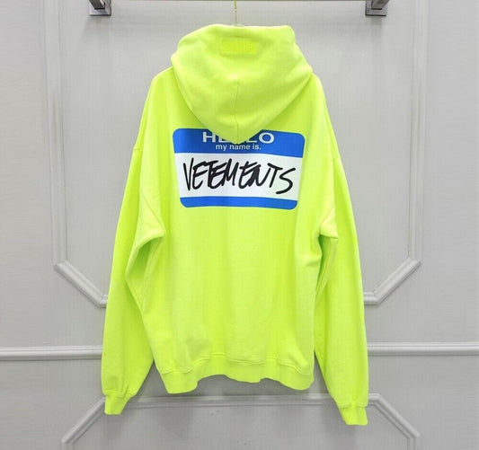 vetements Hello My Name Oversized Hoodie 94578427