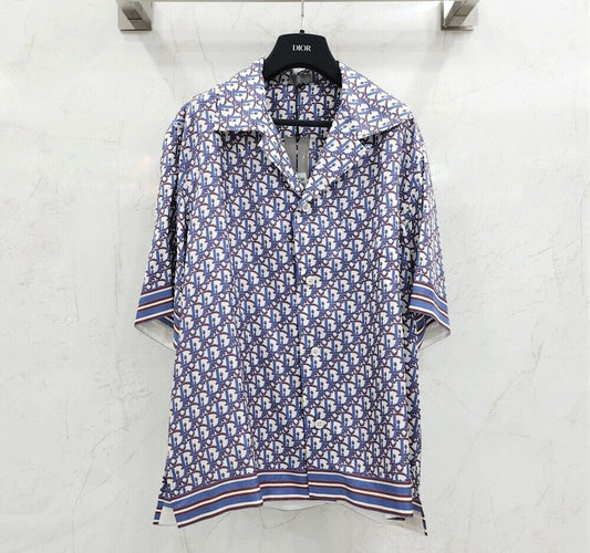 Dior Oblique Pixel Hawaiian Silk Shirt 117391696