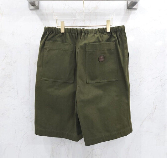 กางเกงผ้าฝ้ายหนังแคนวาส Gucci - SKU 50