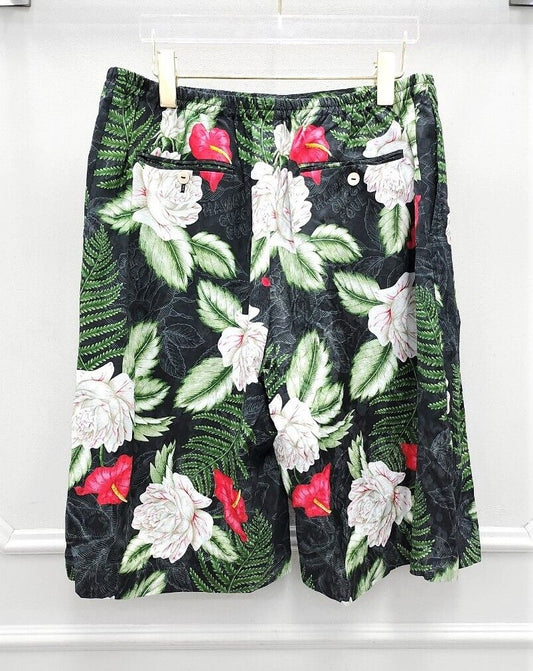 กางเกงขาสั้นผ้าไหมวิสโคสฮาวายจาก Gucci - SKU 48