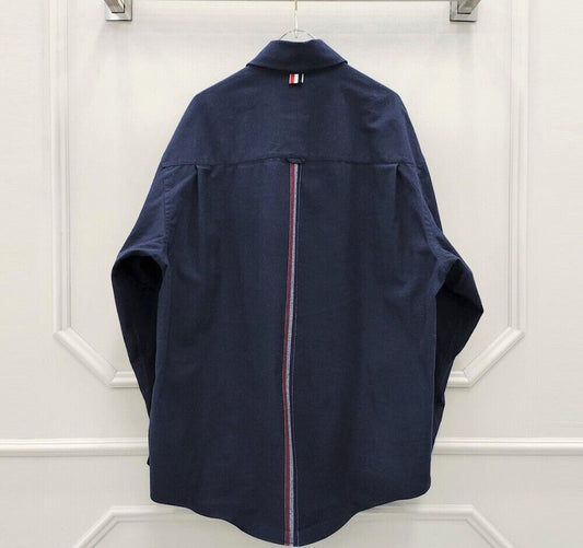 Thom Browne White Striped Three-Line Shirt 76812987