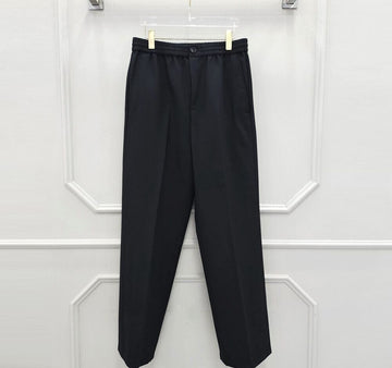 AMI Straight Black Pants 66554500