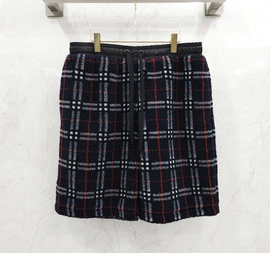 กางเกงขาสั้นผ้าฟลีซผูกเชือก Burberry สีกรมท่า - SKU 123456