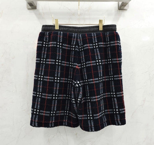 กางเกงขาสั้นผ้าฟลีซผูกเชือก Burberry สีกรมท่า - SKU 123456