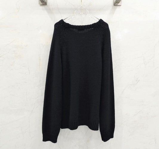 Raf Simons Navy A Logo Zipper Panel Round Knit 119258131