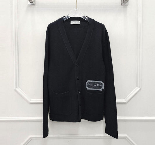 Dior Couture Cardigan Black Cashmere Jersey 76813005