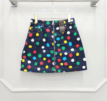 Louis Vuitton Yayoi Kusama Polka Dot Denim Skirt 71318230