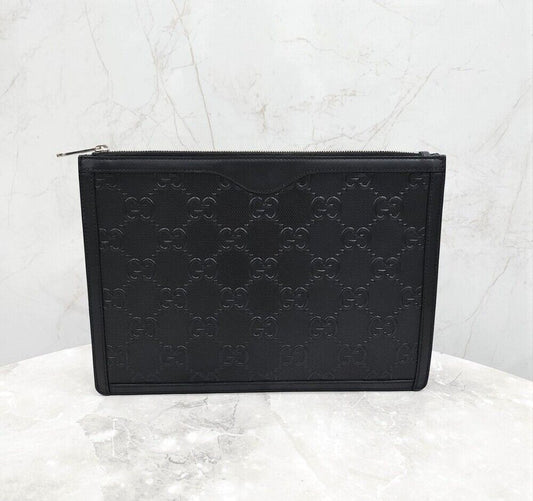 Gucci Embossed Leather Pouch Clutch 646449 123100620
