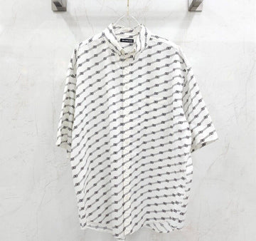 Balenciaga White Sporty Pullover Poplin Short-Sleeve Shirt - SKU 39 123099582