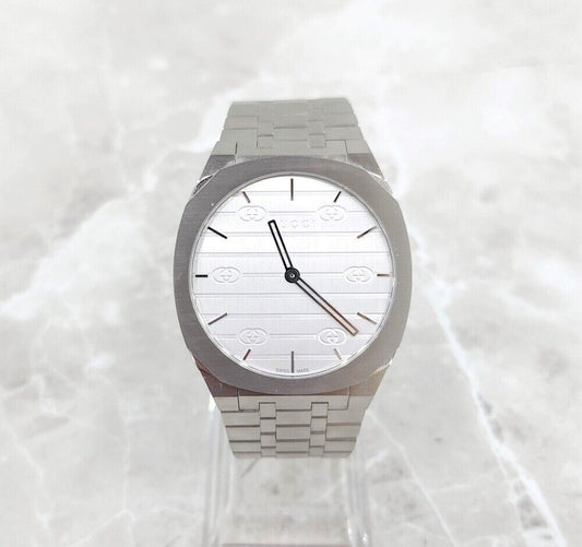 Gucci Interlocking G Monogram Metal Watch YA163407 111313433