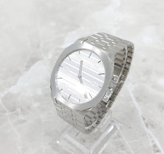 Gucci Interlocking G Monogram Metal Watch YA163407 111313433
