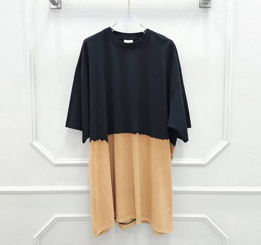 vetements Bleached Logo Embroidery Oversized T-Shirt 62602327