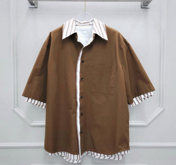 Bottega Veneta Layered Cotton Silk Double Shirt 75630118