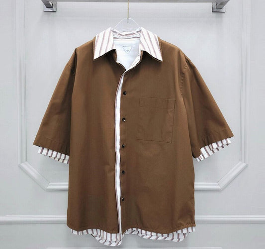 Bottega Veneta Layered Cotton Silk Double Shirt 75630118