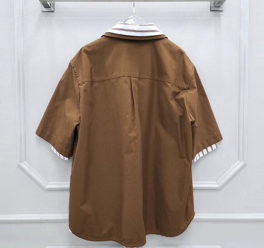 Bottega Veneta Layered Cotton Silk Double Shirt 75630118