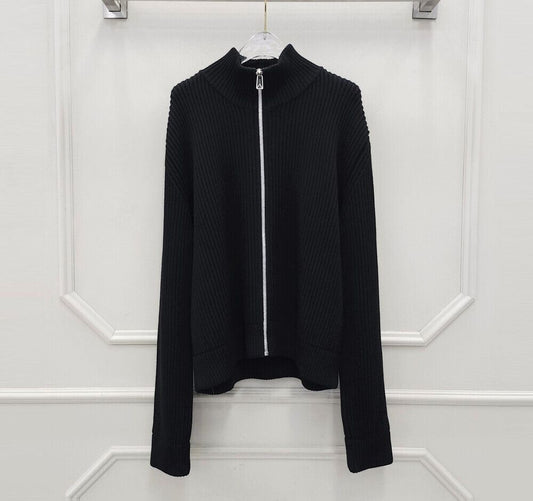 Bottega Veneta Black Knit Zip-Up 63209342
