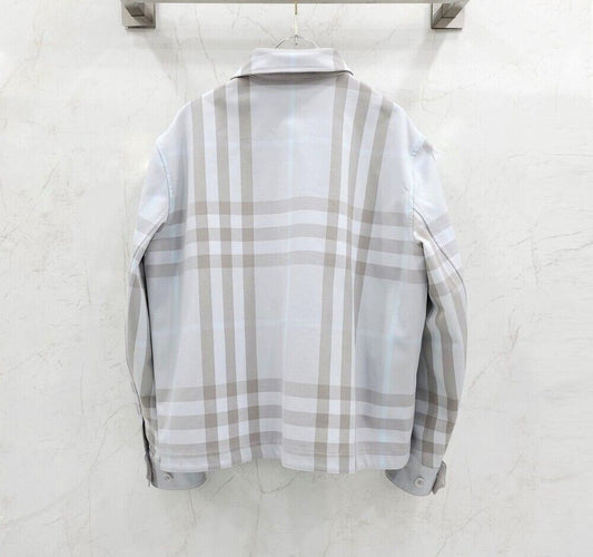 Burberry Light Blue Check Reversible Zip-up Jacket - SKU 52 123520490