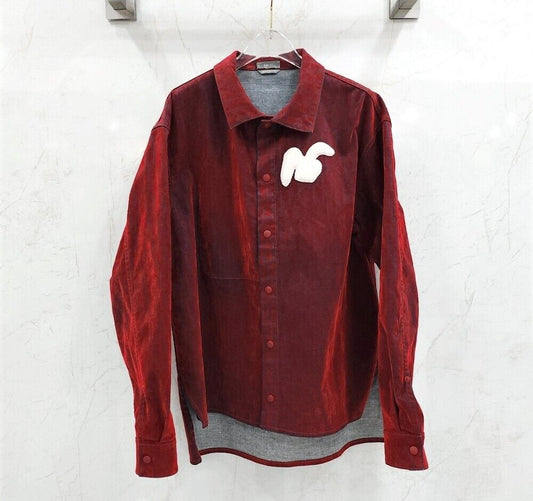 Dior Red Velvet Shirt Jacket 283D492C314X 123099981