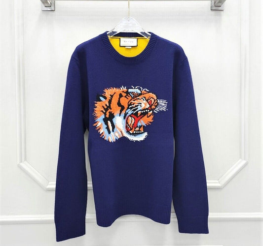 Gucci Tiger Embroidered Wool Knit 77933344
