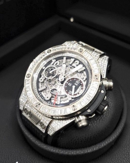Hublot Unico Big Bang Titan Diamond Full Pavé Watch 65042345