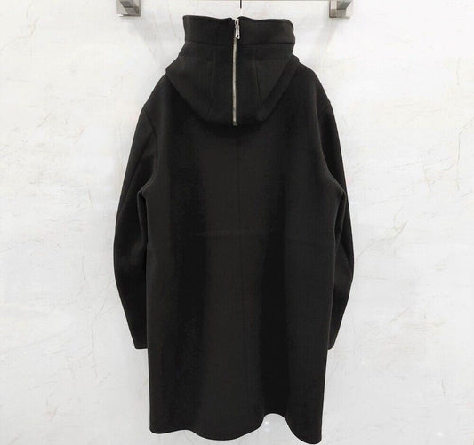 Juun.j Khaki Two-Tone Zipper Hooded Long Coat 117044034