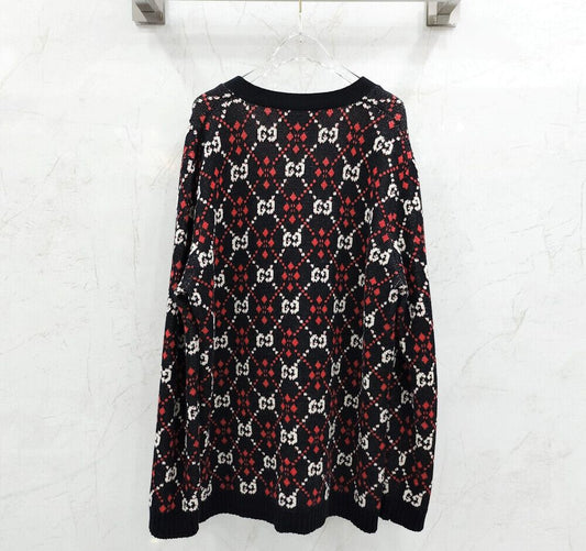 Gucci GG Diamond Logo Embroidered Cardigan 116136818