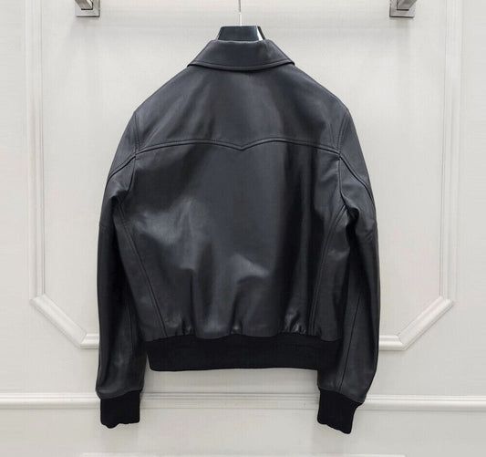 Celine Aviator Jacket Soft Lambskin Black 63209356