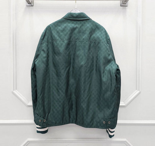 Gucci Green Reversible GG Nylon Jacquard Jacket 61583897