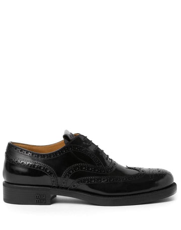 Miu Miu Wingtip Brogue Schuhe - Schwarz 5E038E 055 F0002